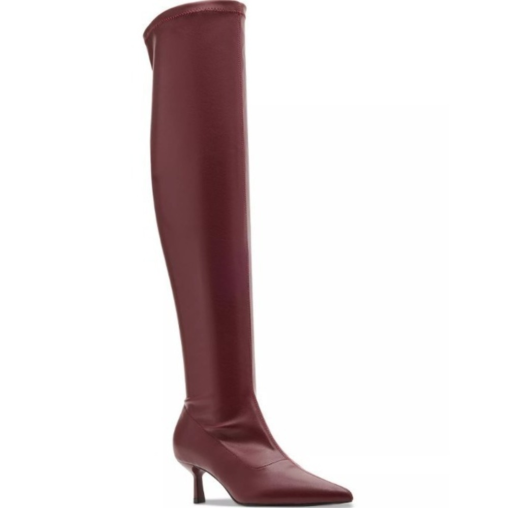 Madden Girl Women Boots 6.5M Wide Calf Deserai‎ Over The Knee Faux Leather